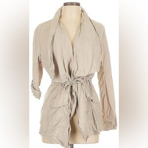Vigoss Draped Lightweight Utility Jacket with Tie Waist